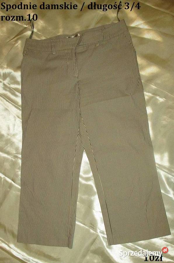 Spodnie damskie beż wiosnalato Do łydki Łódź