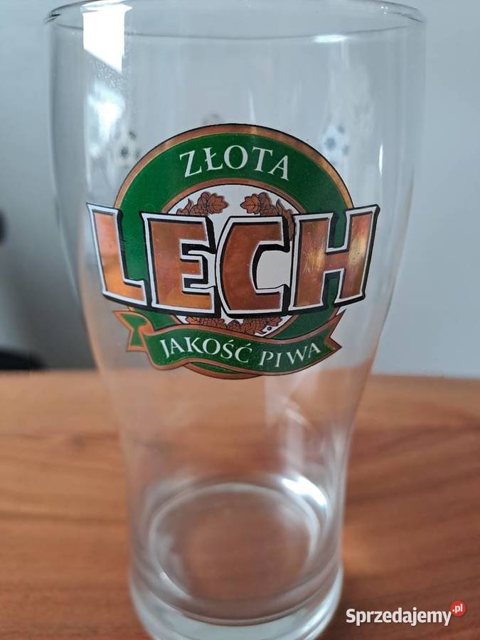 Pokal szklanka do piwa Lech piłka nożna czysta Warszawa