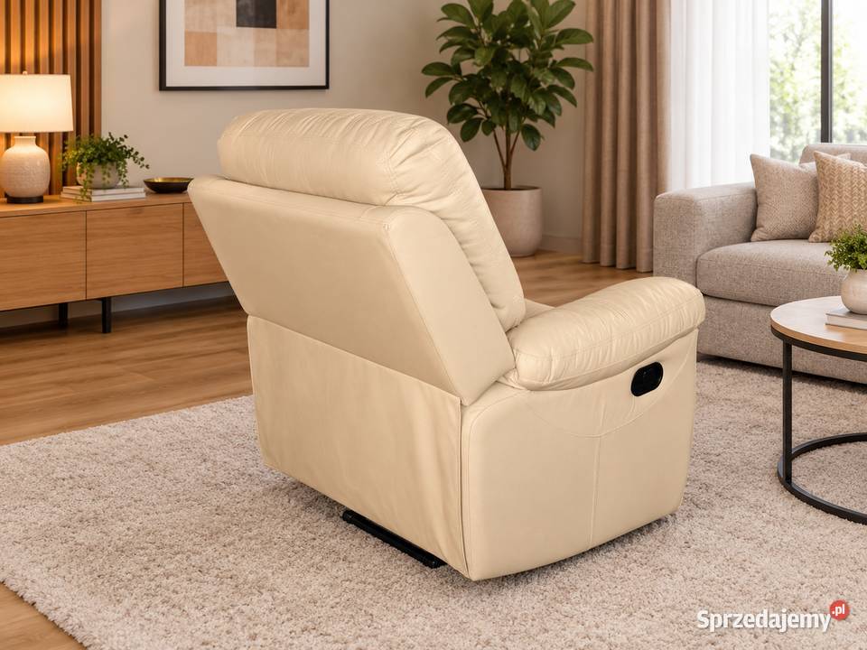 Nowy Fotel RELAX bujany i Obrotowy Skóra Olesno sprzedam