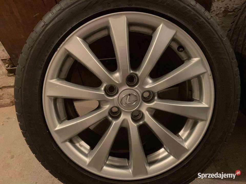 Alufelgi lexus 5x1143 na letnich Bridgestone 17 Miedziana Góra sprzedam