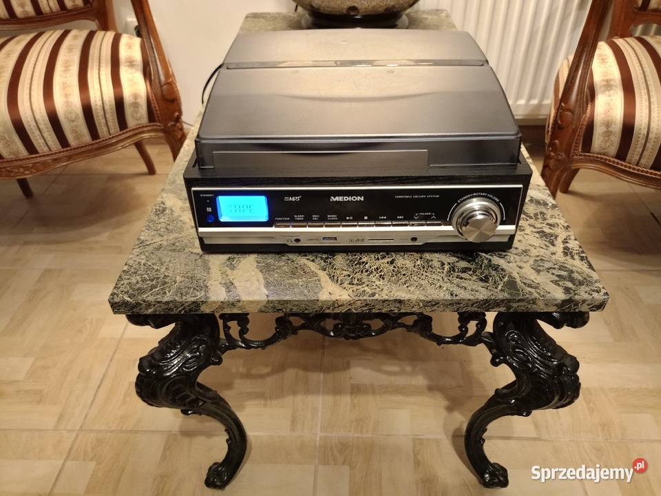 Gramofon MEDION Magnetofon USB MP3 Karta SD AUX Drawski Młyn