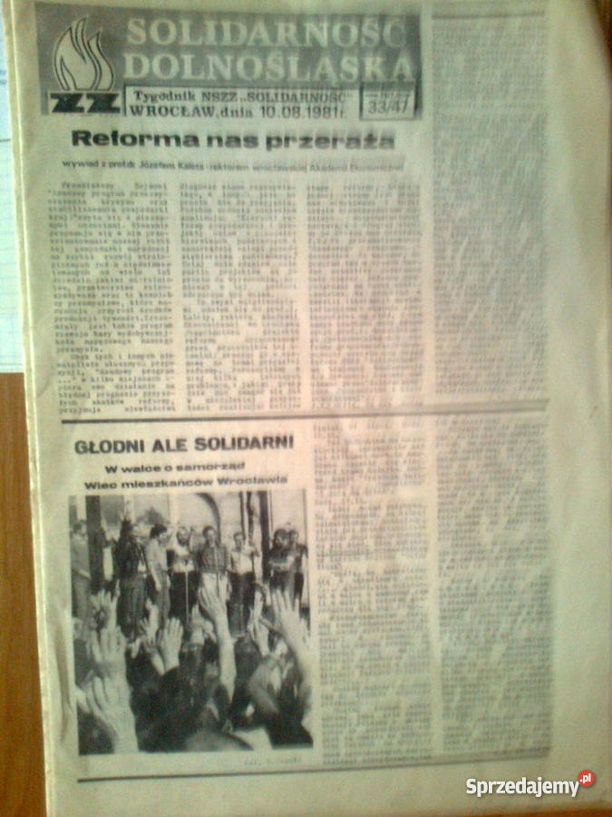 gazetki solidarności dolnośląskiej z 1980 i 198 Ziębice