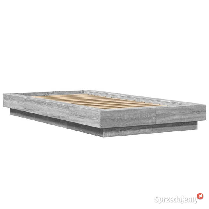 Rama łóżka szary dąb sonoma materiał 202cm Meble Warszawa