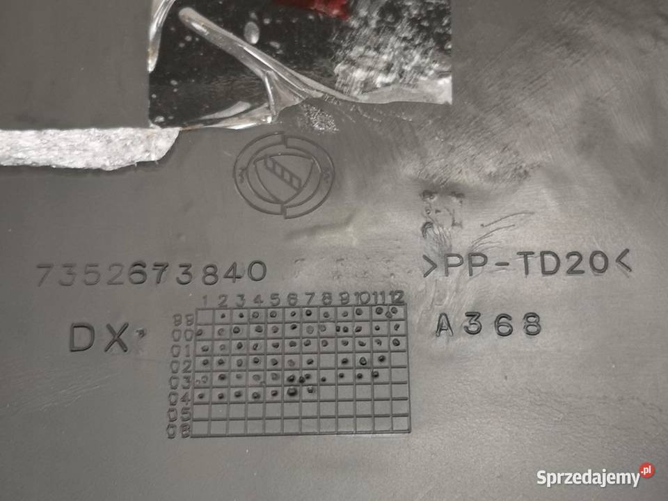 POSZYCIE SŁUPKA B LEWY PRZÓD FIAT PUNTO 19992010