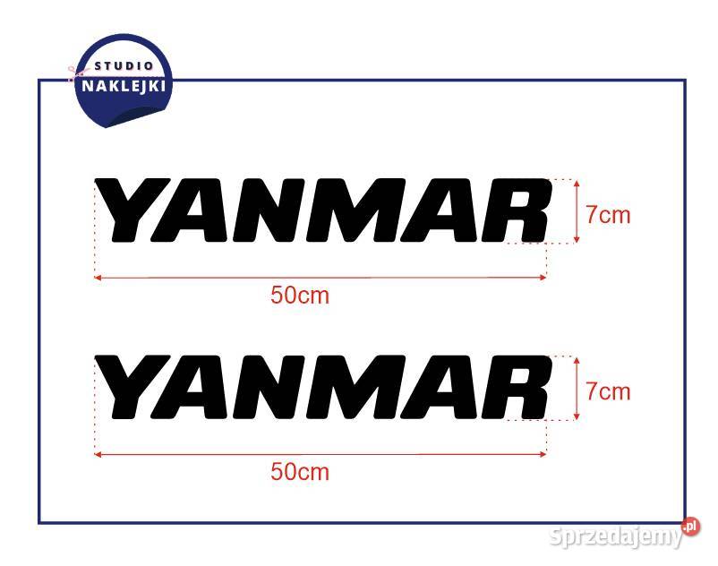 Yanmar Naklejki 50x7 2 Koparka Ładowarka Nalepki
