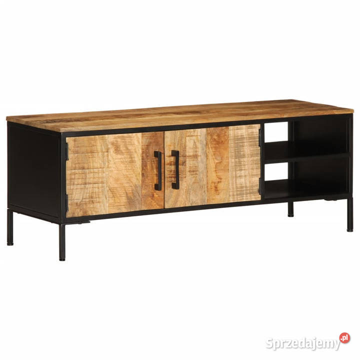 Szafka pod TV 110x35x40 surowe lite drewno mango mazowieckie Warszawa