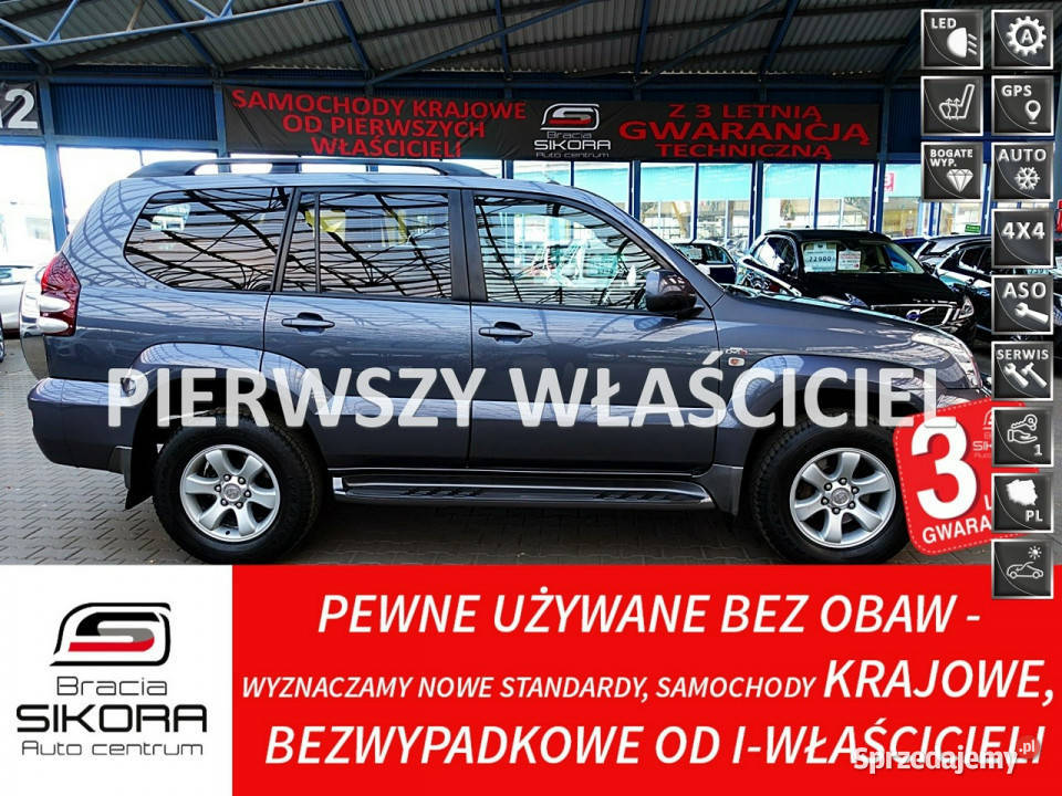 Toyota Land Cruiser 8-Osobowy AUTOMAT+PNEUMATYKA Szyberdach+Skóra I-wł Kra…