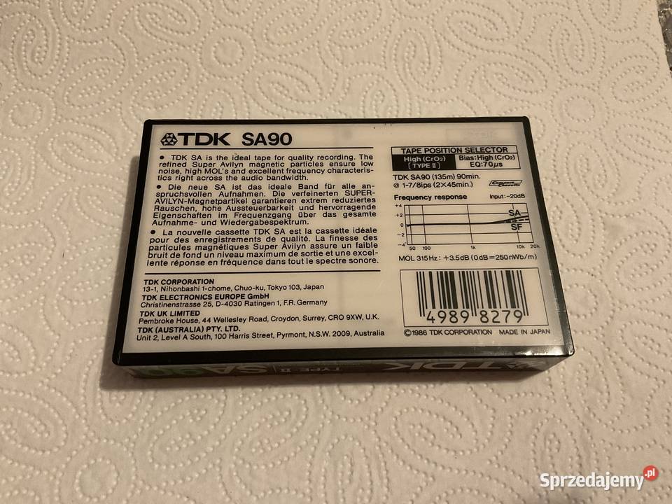 Kaseta TDK SA 90 1986 Sosnowiec