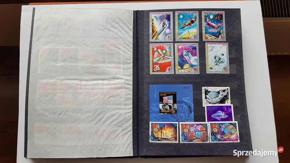Zestaw 330 znaczków Kosmos rakiety astronauci śląskie Dąbrowa Górnicza