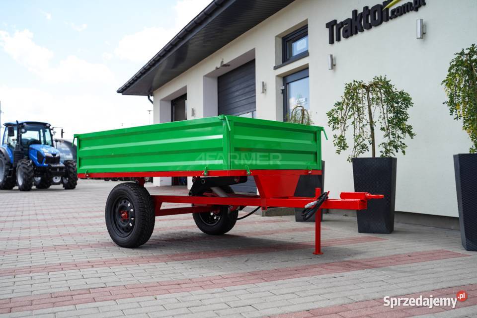 Przyczepa rolnicza jednoosiowa 1T z kiprem