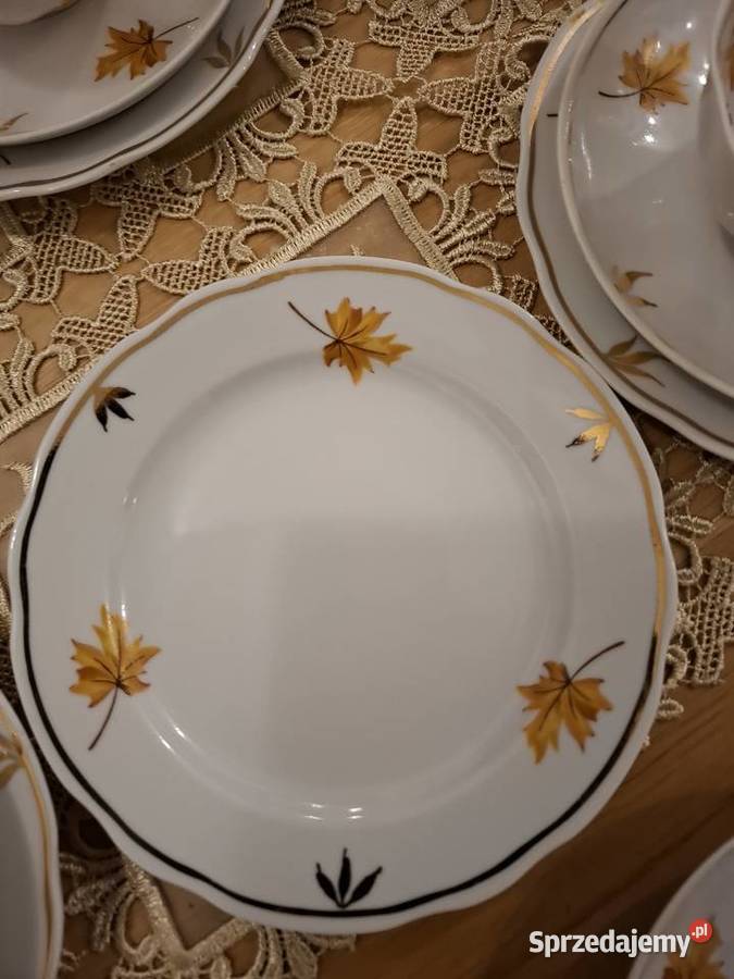 Porcelanowy serwis Klonowy Liść Łódź