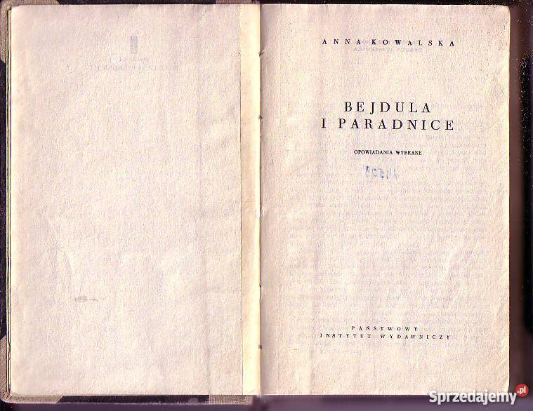 5880 BEJDULA I PARADNICE OPOWIADANIA WYBRANE ANN literatura piękna - proza polska Czyrna