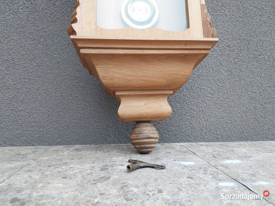 Stary zegar ścienny amerykański sprawny film pomorskie Tczew