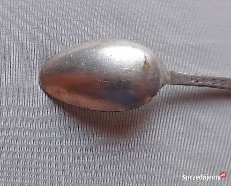 Platerowana łyżeczka Norblin Plaque z początku wielkopolskie Koźminek