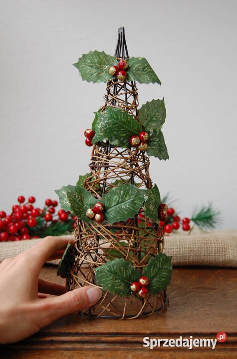 Choinka pleciona ostrokrzew gałązki ozdoba Lublin