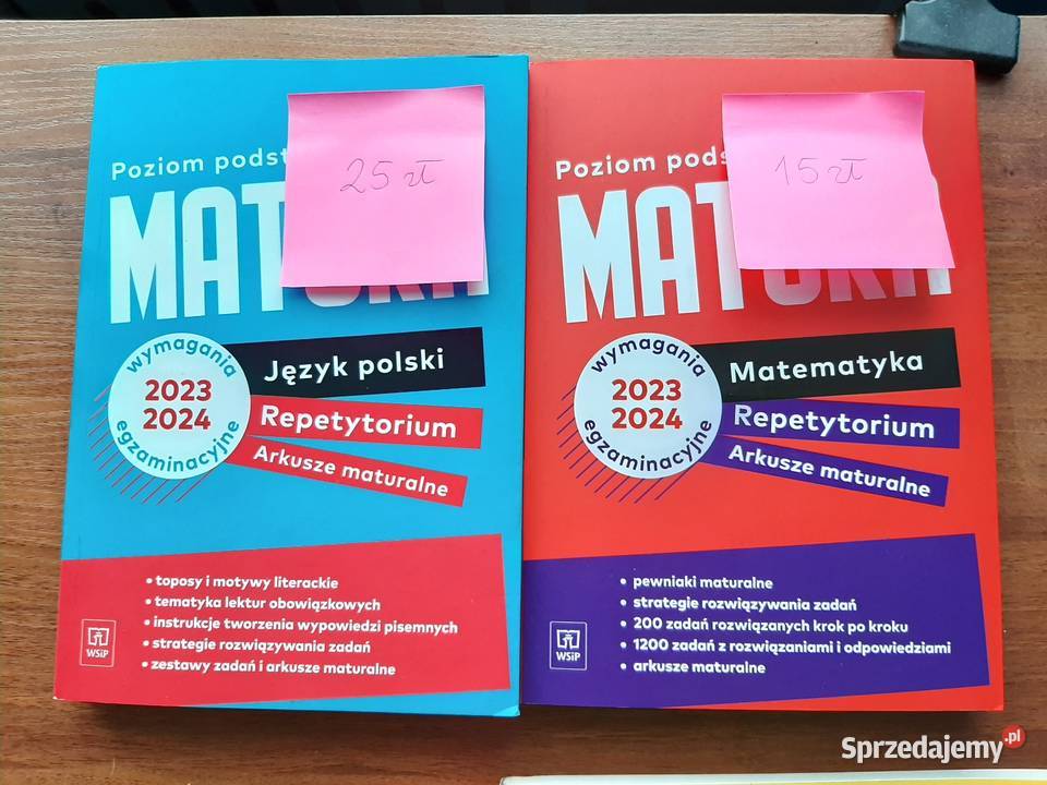 Książki do matury repetytorium lubuskie Skwierzyna sprzedam