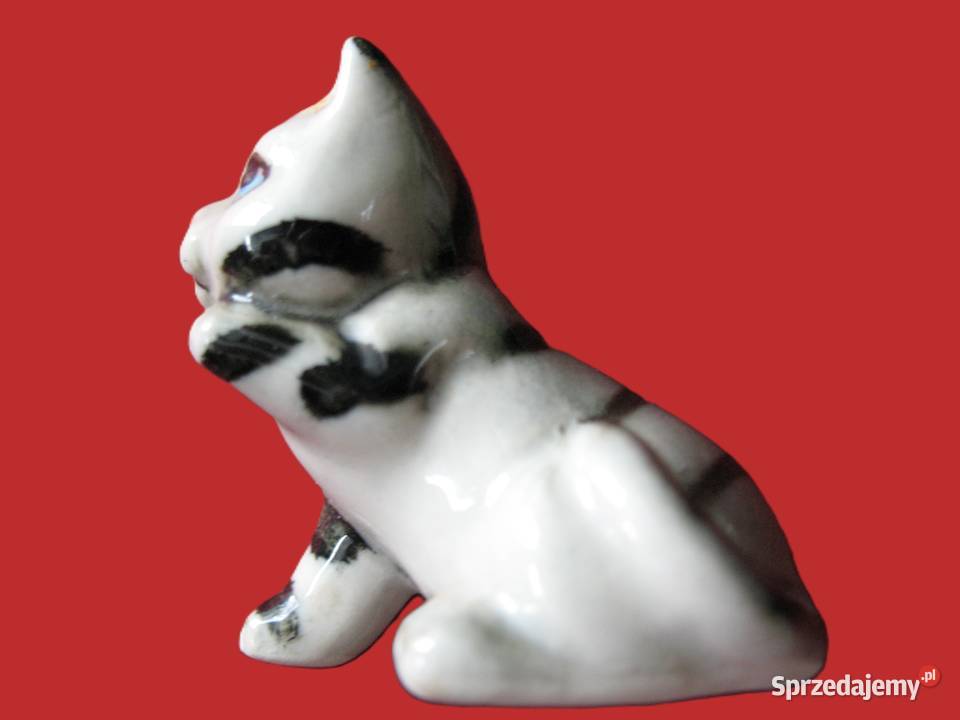 Kot miniatura figurka porcelana 35 x 4 x 2 mazowieckie Siedlce sprzedam