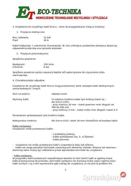GUIDETTI SINCRO 415C recykling kabli Józefów