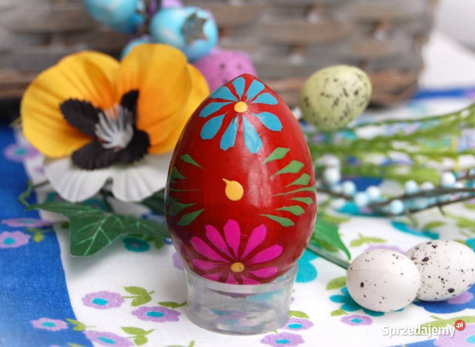 Stara pisanka drewniana ręcznie malowana 6 Wyposażenie wnętrz Lublin