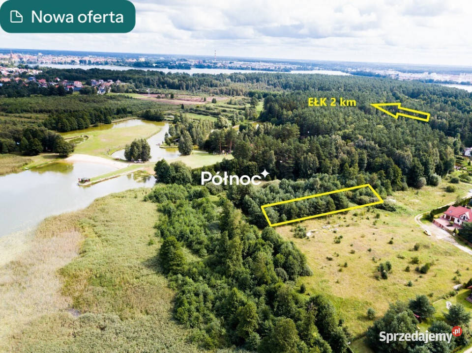 Działka budowlana Chruściele k Ełku plaża