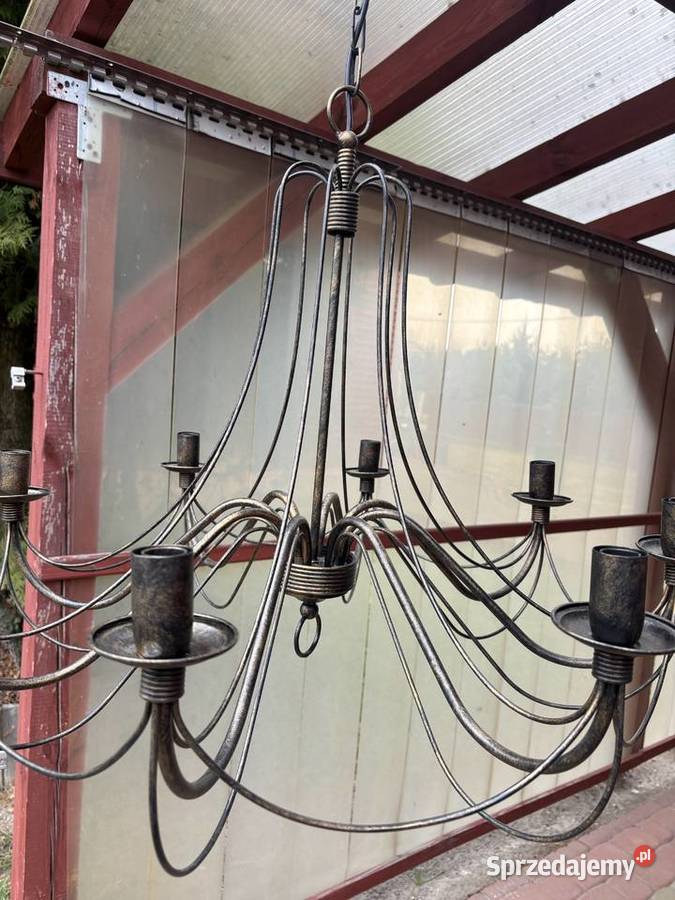 Lampa Żyrandol wiszący czarny w stylu Bytom