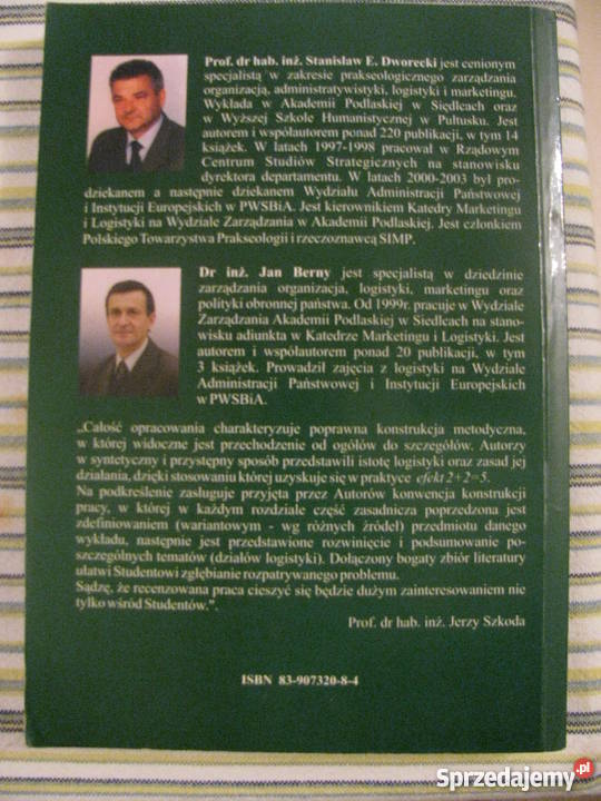 Zarządzanie procesami logistycznymi Dworecki Ber sprzedam