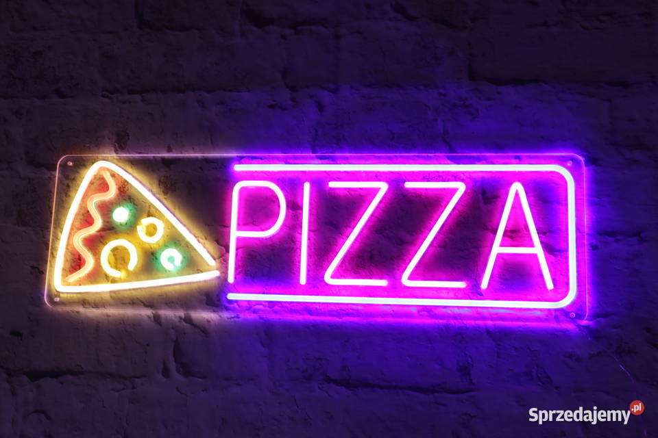 Napis neonowy PIZZA sprzedam