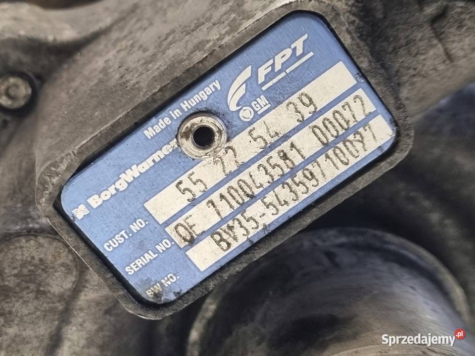 TURBOSPRĘŻARKA Opel Combo D 13 CDTI turbo