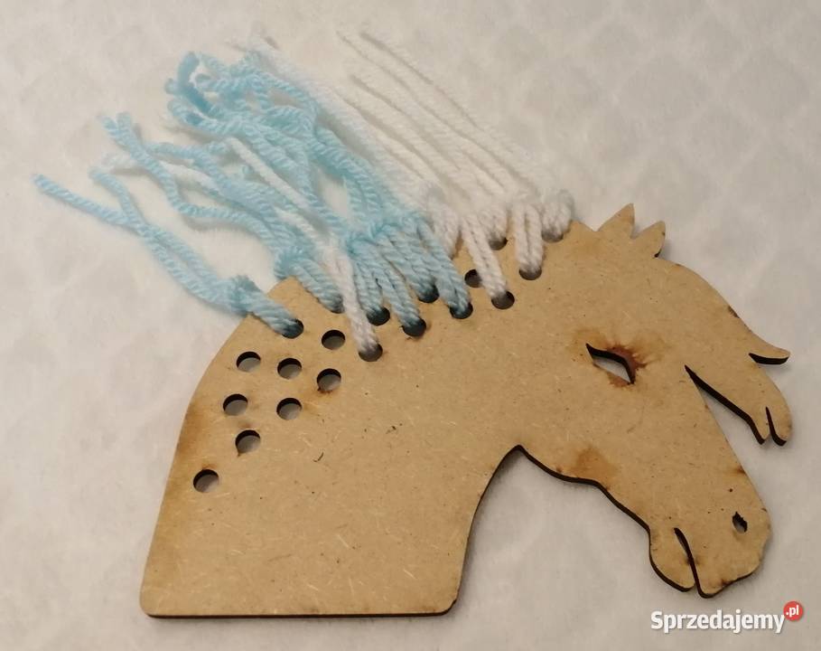 Edukacyjna drewniana przeplatanka koń głowa Czeladź