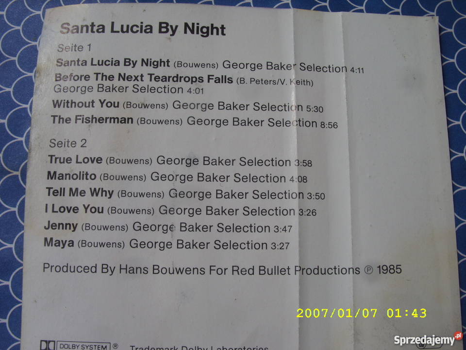 Kaseta GEORGE BAKER SANTA LUCIA ARIOLA EXPRES Wołów