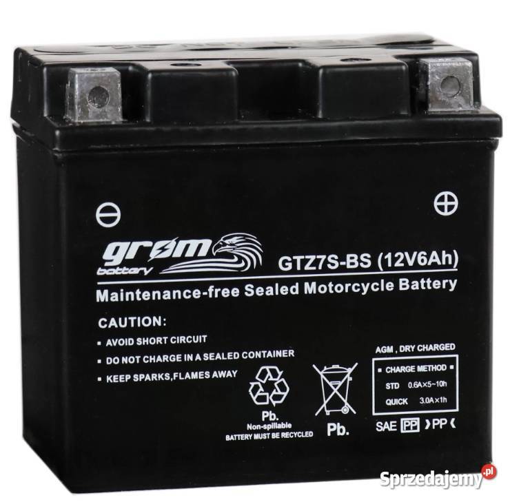 Akumulator MOTO GROM GTZ7SBS 12V 6Ah 120A Białystok