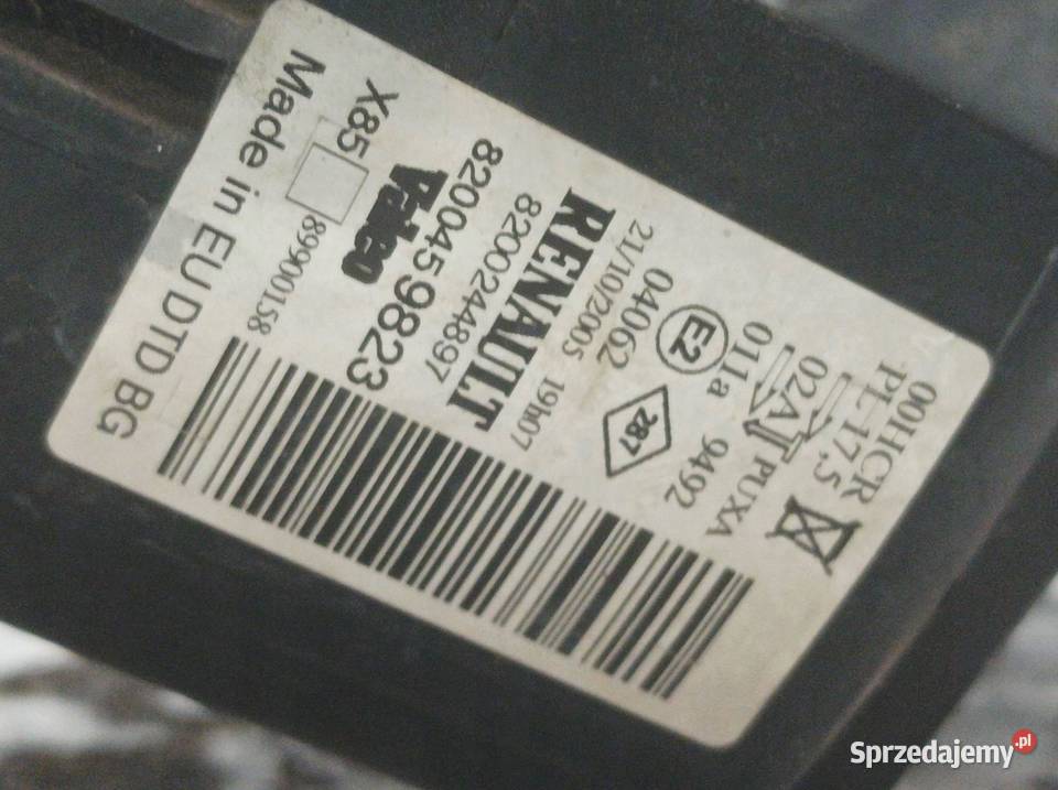 LAMPA PRZÓD PRAWA EU 8200244897 8200459823