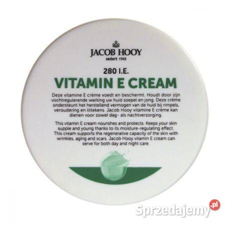 Jacob Hooy Vitamin E Cream 140ml Unisex Łódź