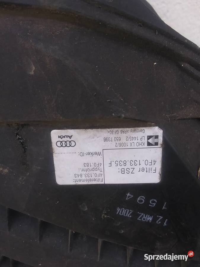 A6 C6 32FSI Obudowa filtra powietrza Rok produkcji 2006 dolnośląskie
