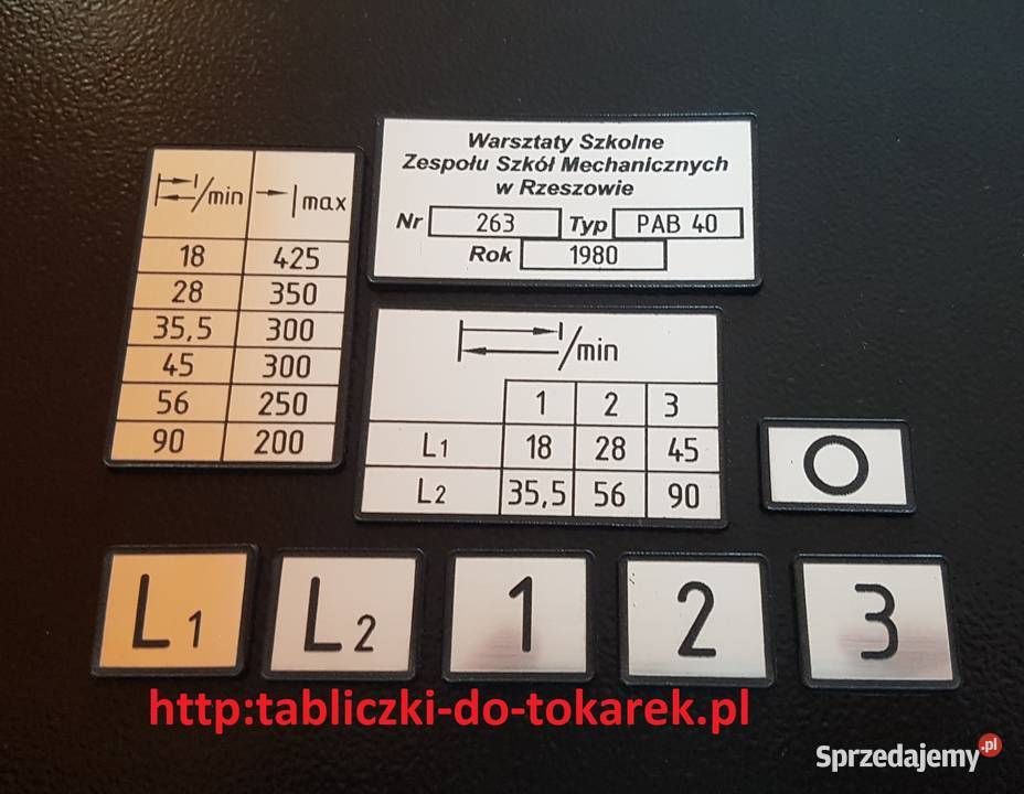 Strugarka Dłutownica PAB40 Tabliczka Tabliczki
