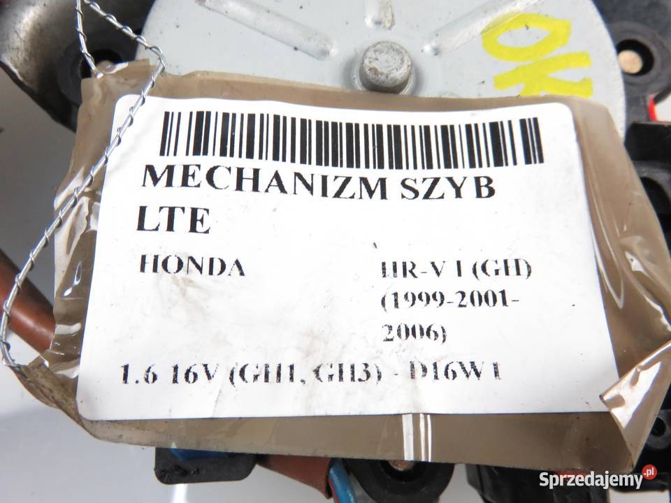 PODNOŚNIK SZYBY LEWY TYLNY HONDA HRV Mechanizmy opuszczania szyb