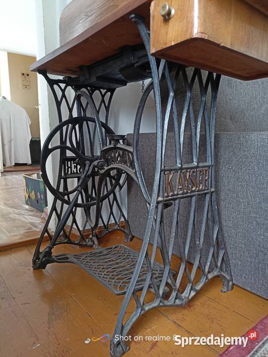 Stara maszyna do szycia kayser nogi stół Skarżysko-Kamienna