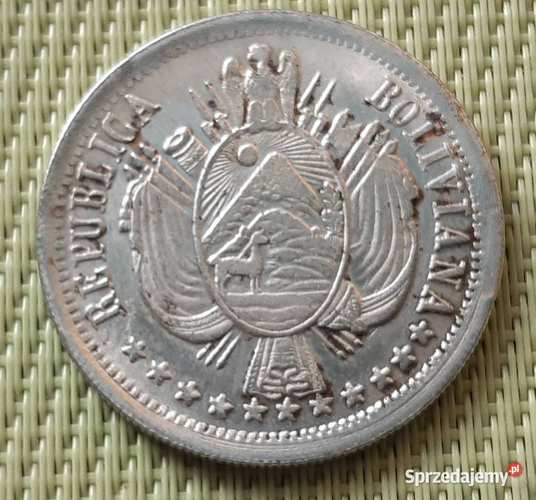 MonetaNumizmatKopia 1 BOLIVIANO 1867 BOLIVIA 5 mazowieckie