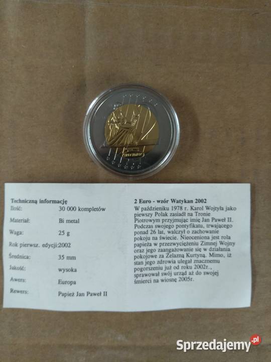 67 Moneta 2 euro wzór Watykanu Chrząstawa Mała