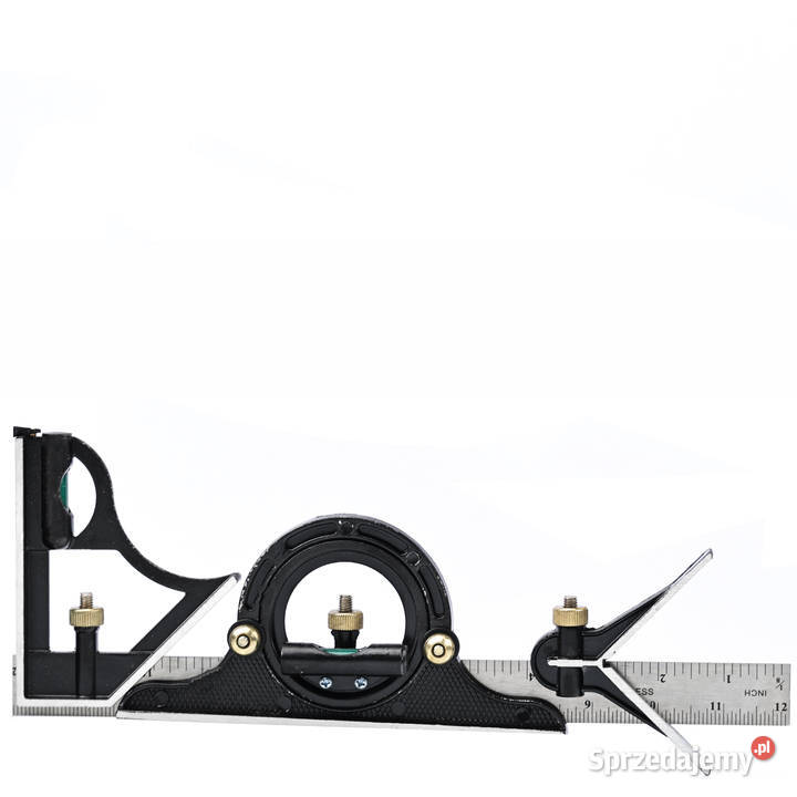 Kątomierz Kombinowany 0180 z Liniałem 300mm Ludźmierz