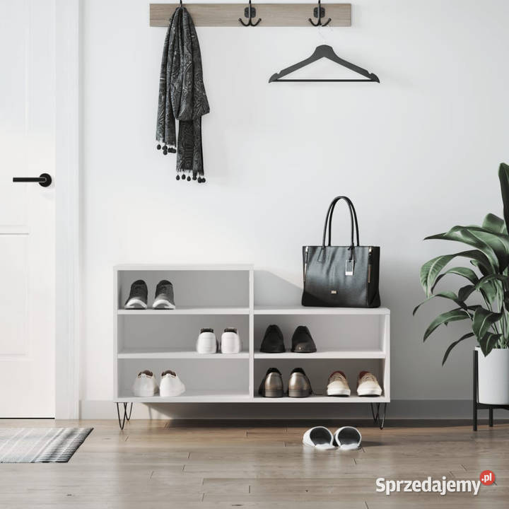 Półka na buty biała 102x36x60 materiał Warszawa