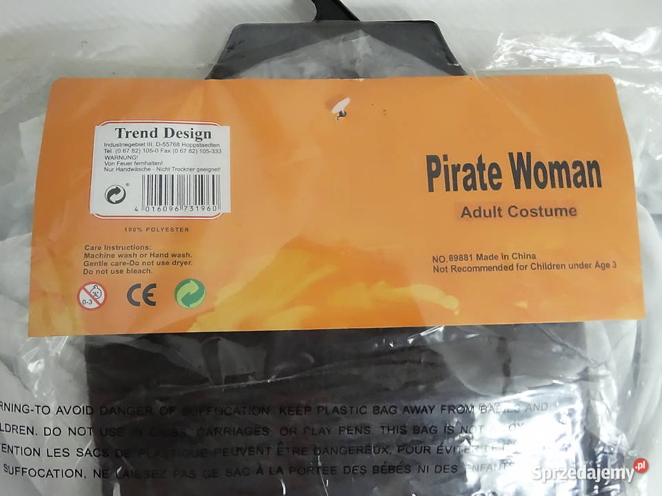 Kostium Piratki Piratka Przebranie Damskie XL Biłgoraj