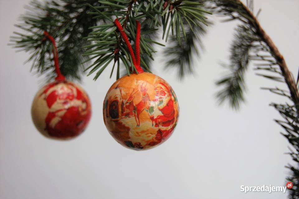 Bombka bombki decoupage vintage Mikołaj 4 Lublin