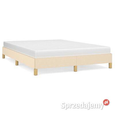 Rama łóżka bez materaca kremowa 160x200 obita mazowieckie Warszawa