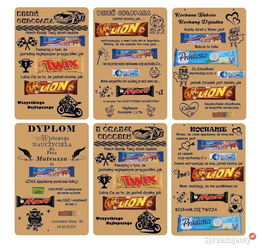 Tabliczka Na Słodycze Prezent NA WALENTYNKI Kłomnice