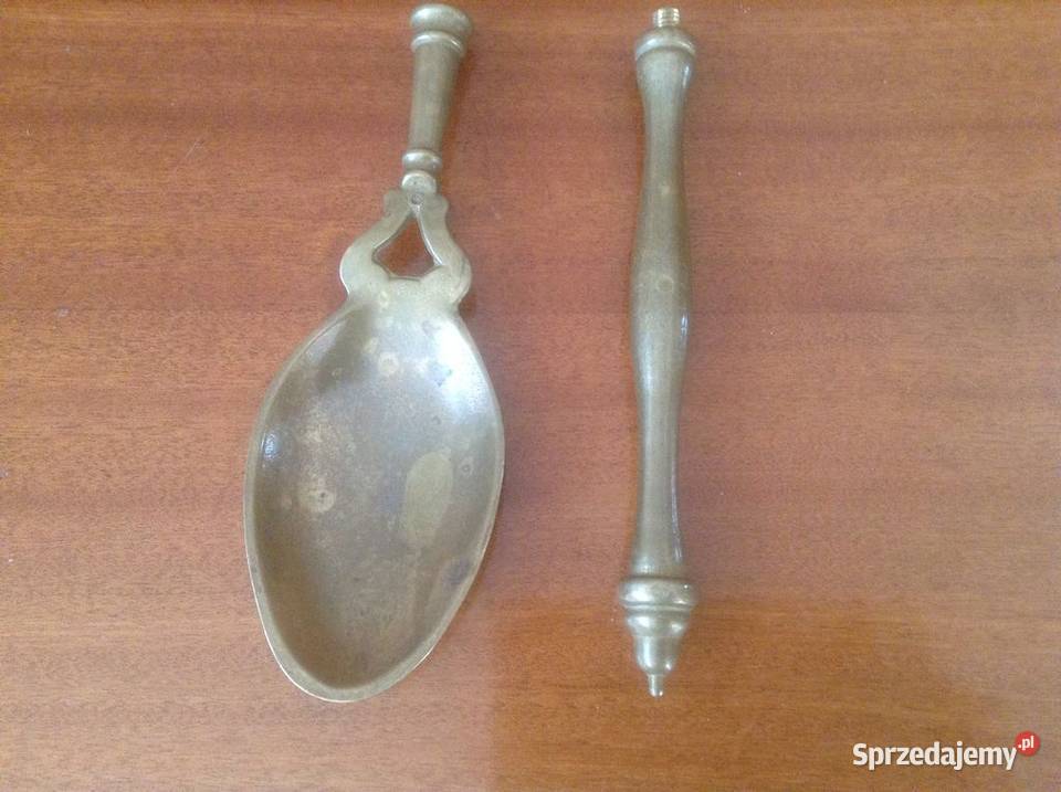 Stara łyżka miedziana rozkręcana 2 elementowa Opole