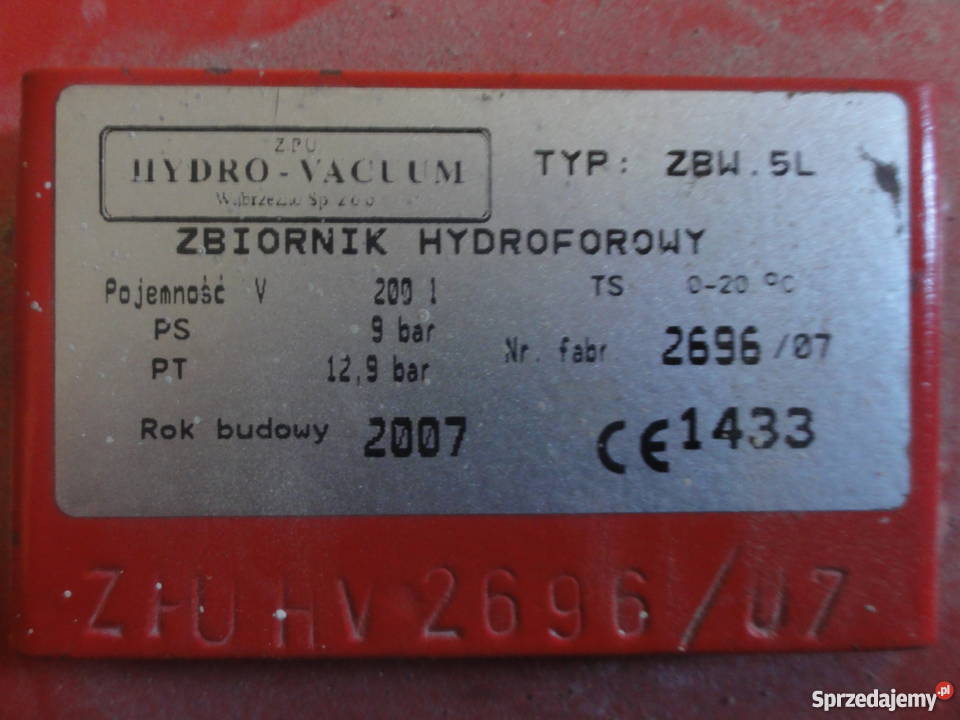 Zbiornik na powietrze 200l kompresor Zbiornik wielkopolskie