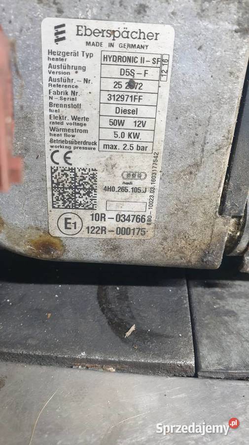 Webasto ogrzewanie postojowe Audi A4 A5 A6 A7 A8 Nowiny sprzedam