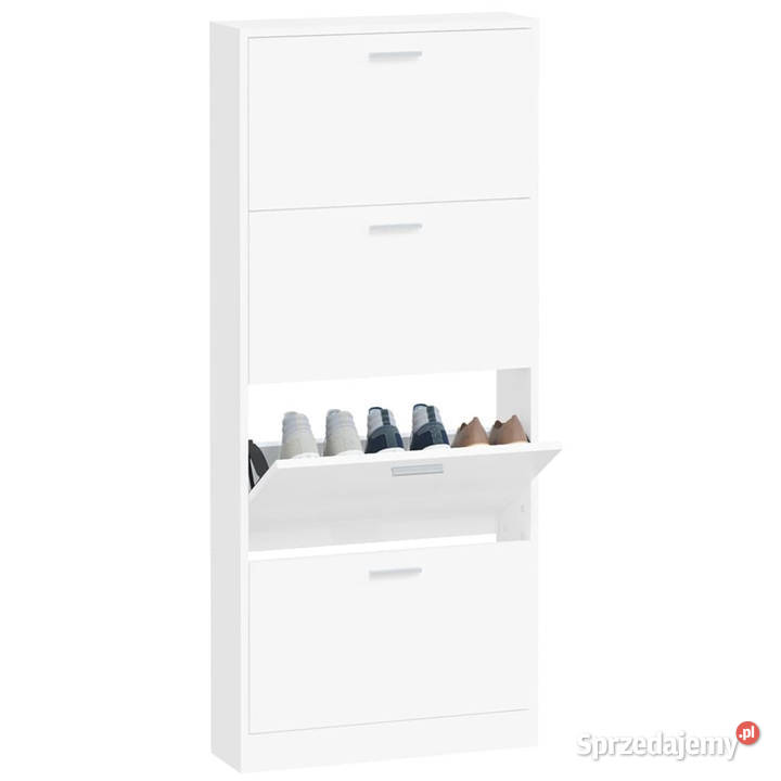 Szafka na buty biały 59x17x150 materiał Warszawa
