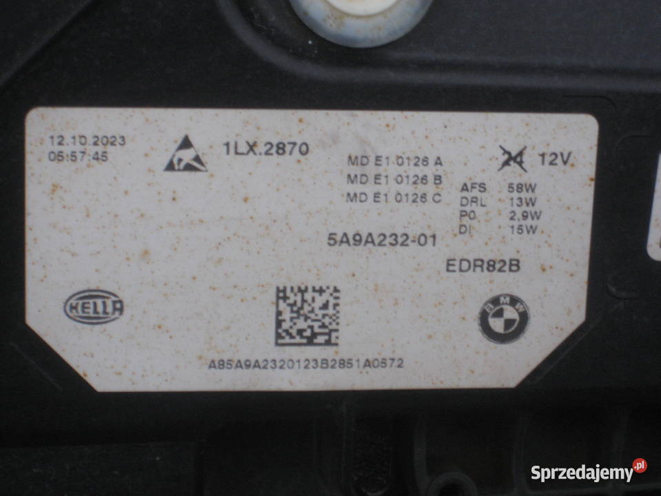 bmw x1 u11 ix1 2226r lampa przód prawa lewa full wielkopolskie Rakoniewice